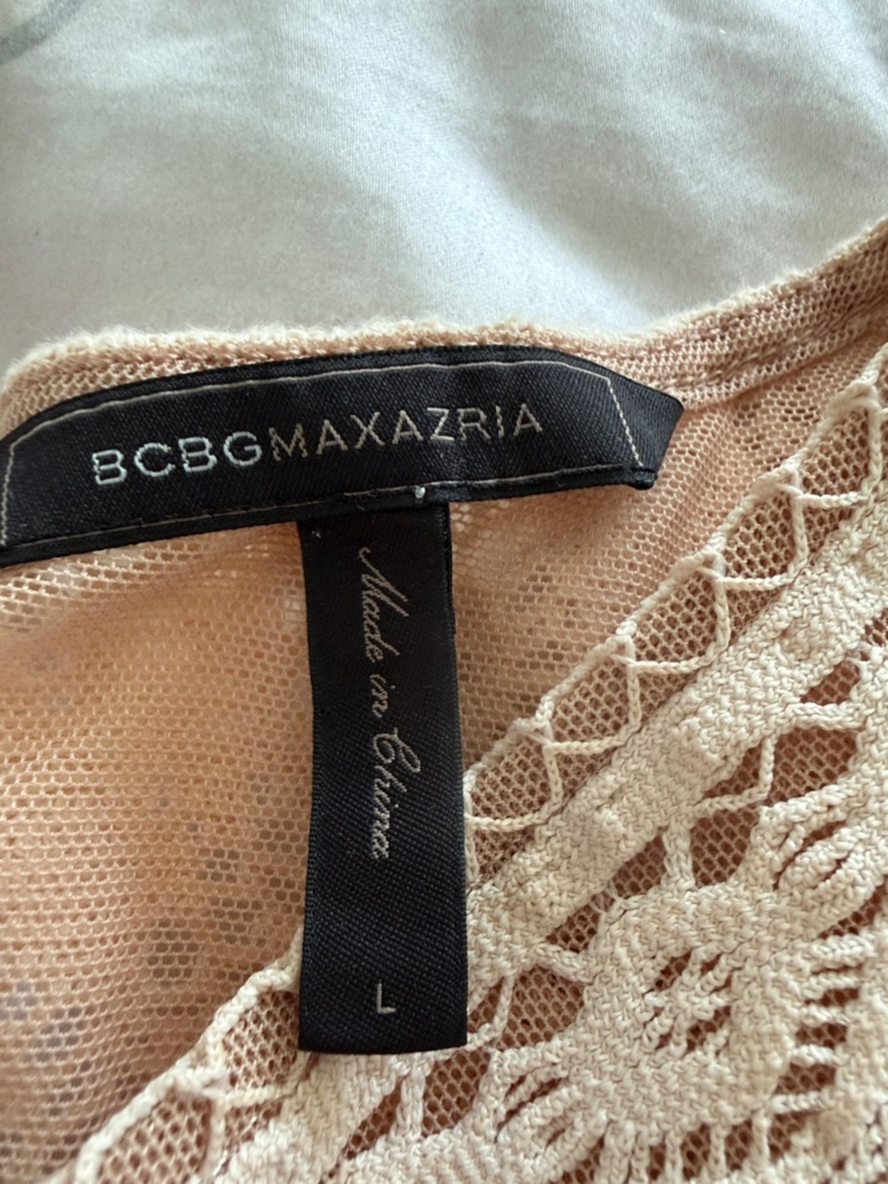BCBGMaxAzria Blush Crochet Peplum Camisole - Picture 4 of 4